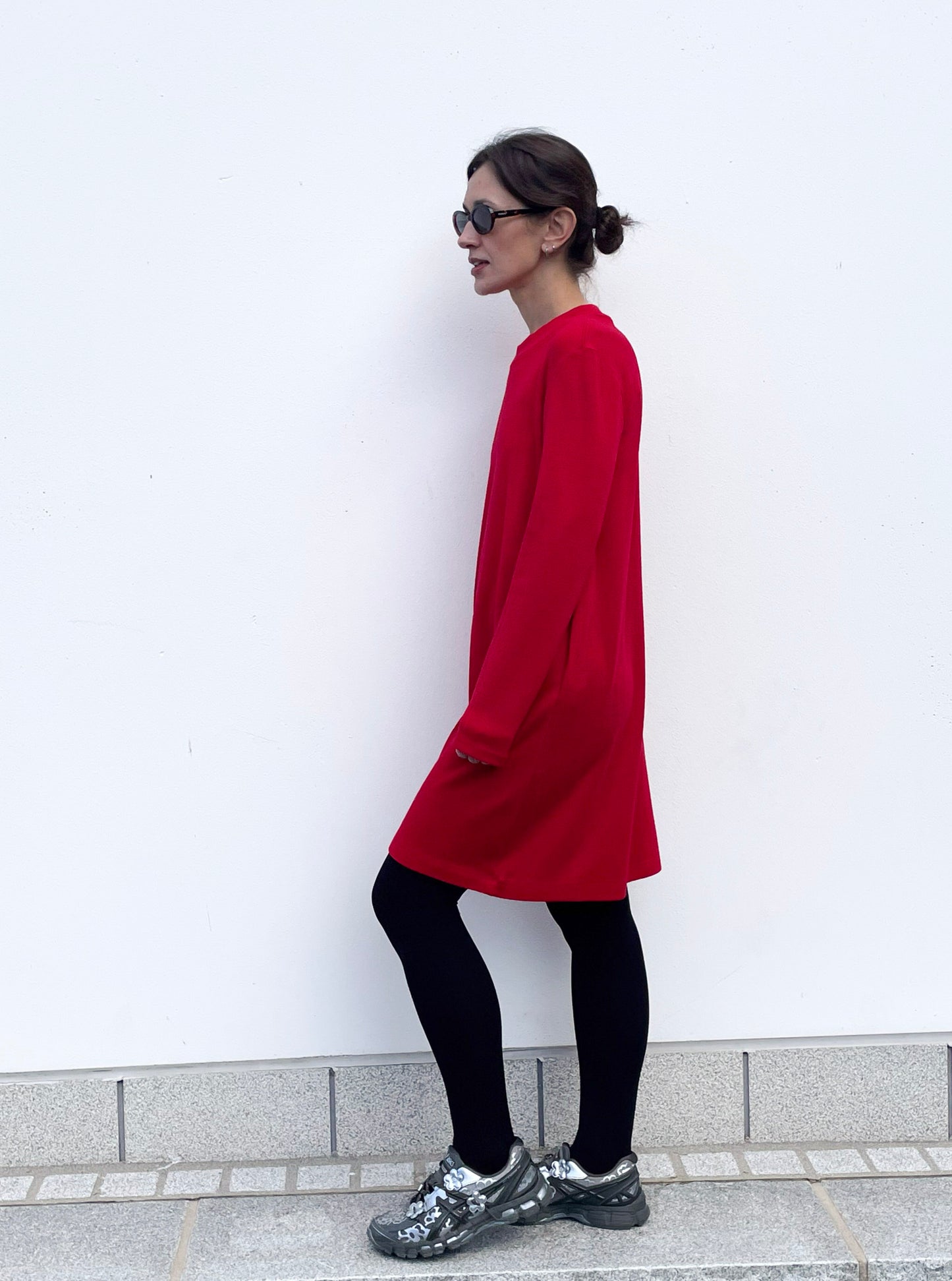 POPPANACHIC Merino wool turtleneck dress