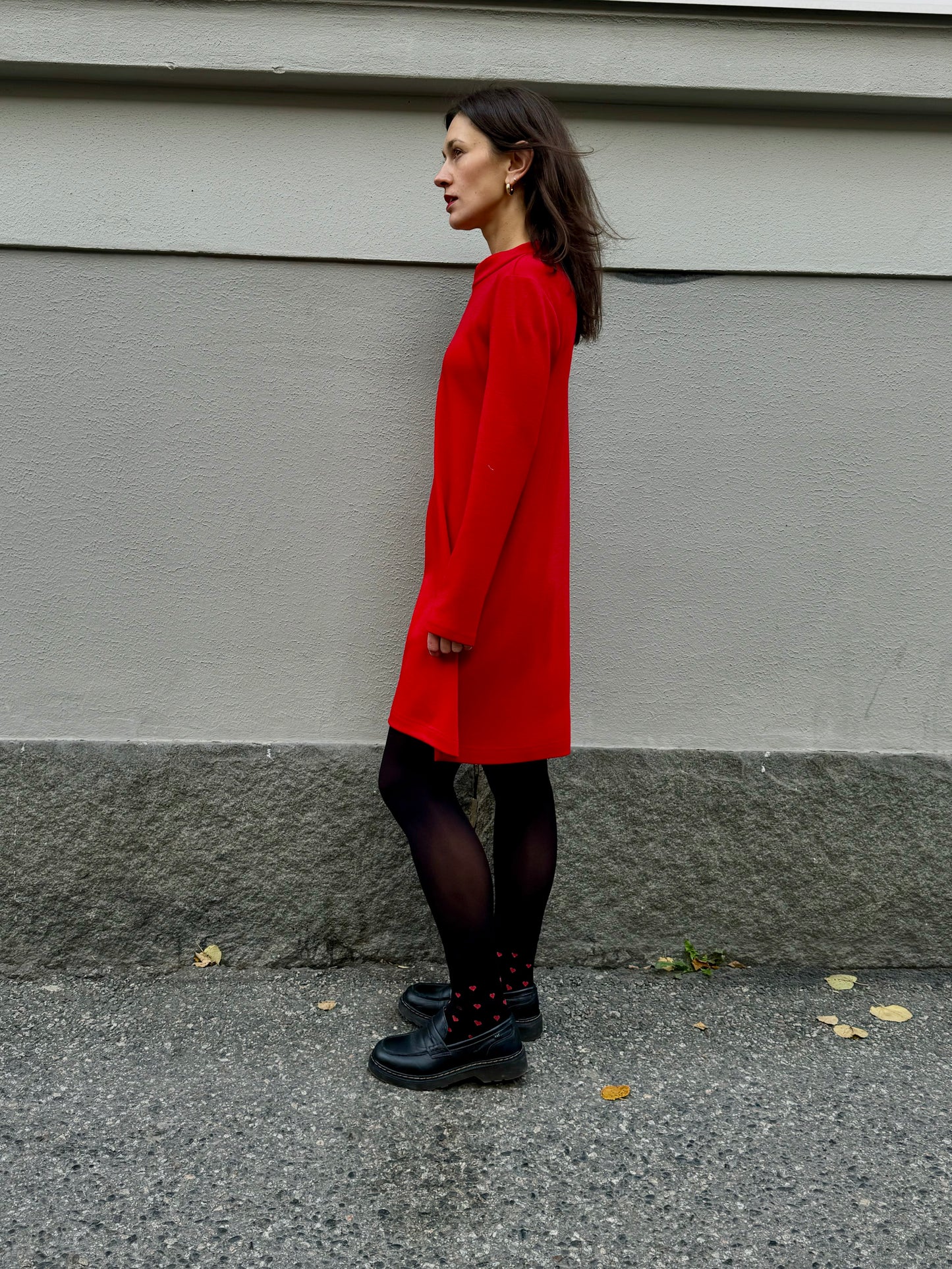 POPPANACHIC Merino wool turtleneck dress