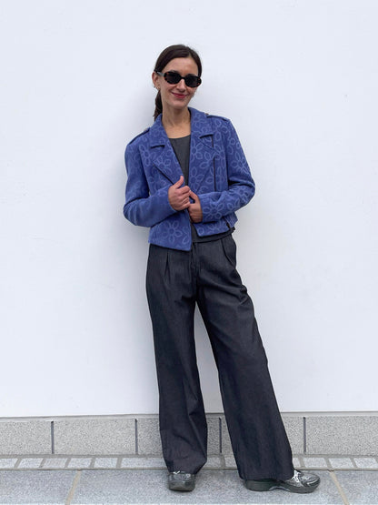 POPPANACHIC Velvet biker jacket