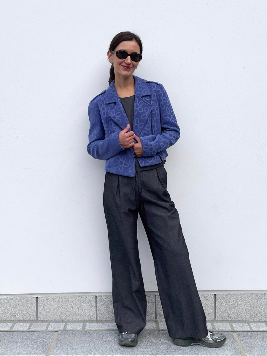 POPPANACHIC Velvet biker jacket