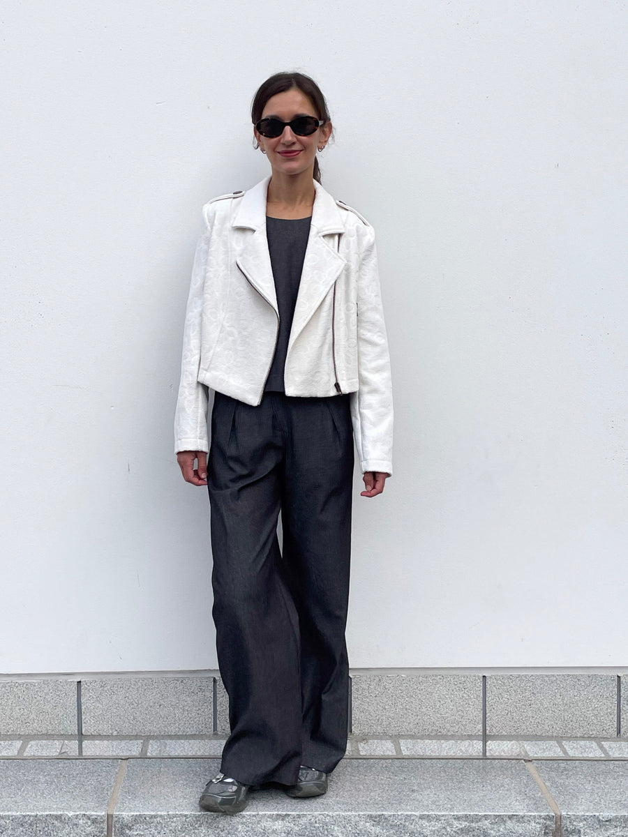 POPPANACHIC Velvet biker jacket