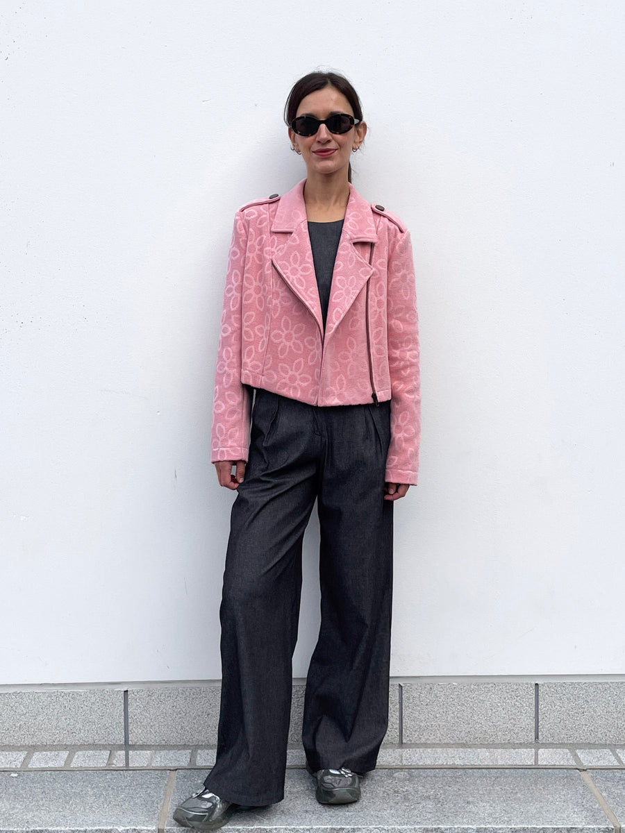 POPPANACHIC Velvet biker jacket
