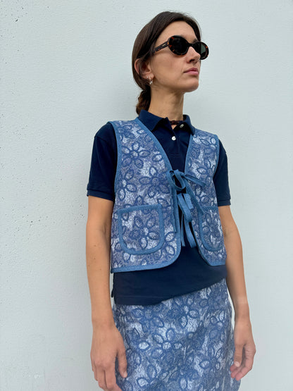 POPPANACHIC Denim bow vest