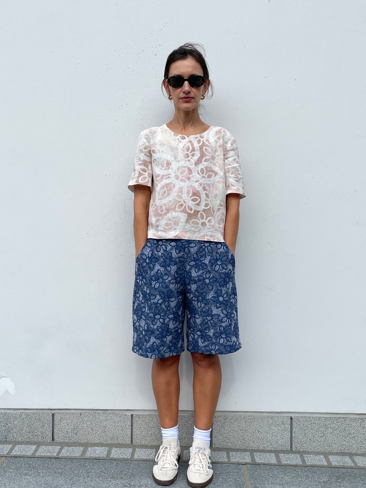 POPPANACHIC Knee-length denim shorts