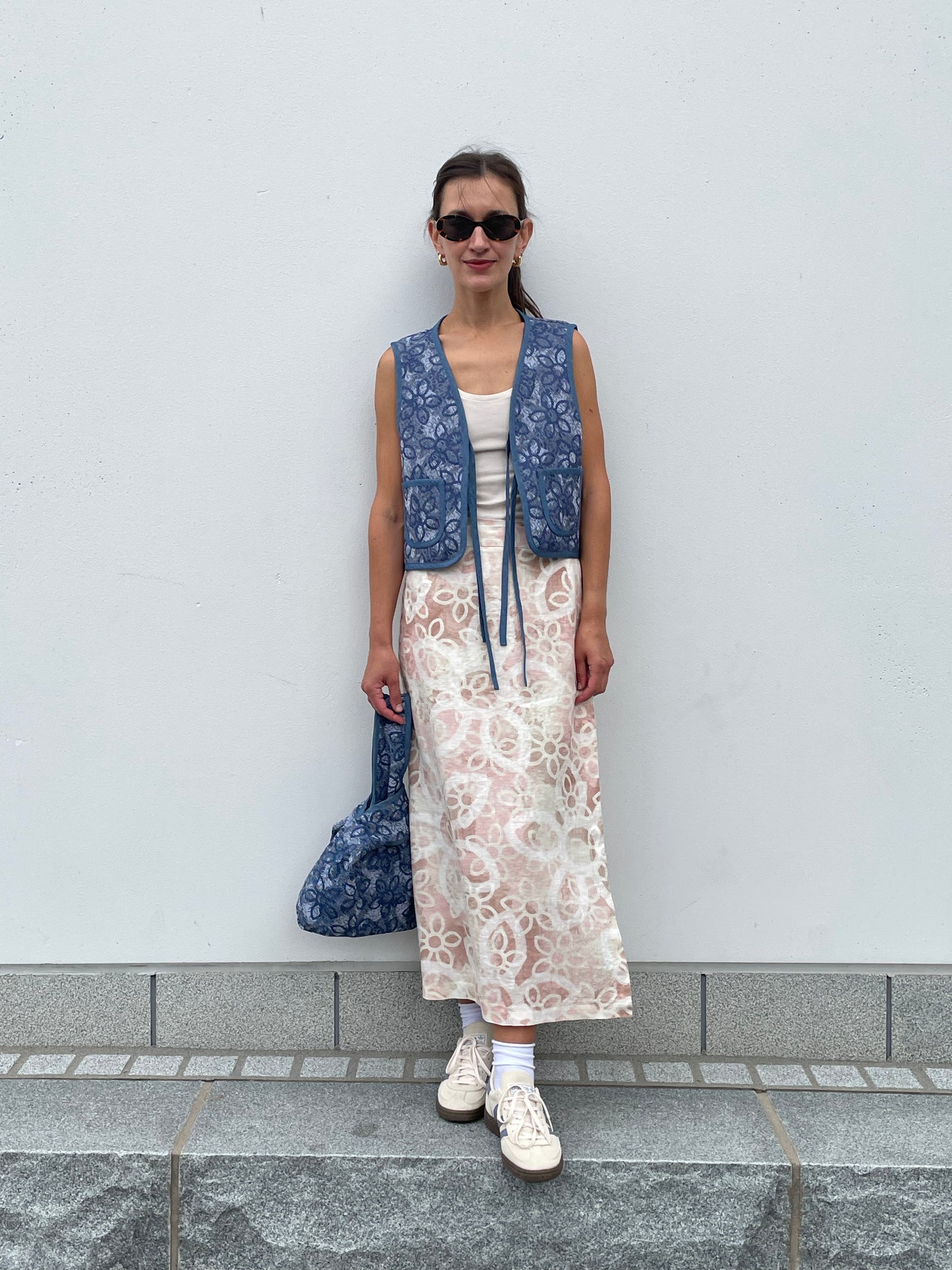 POPPANACHIC Denim bow vest