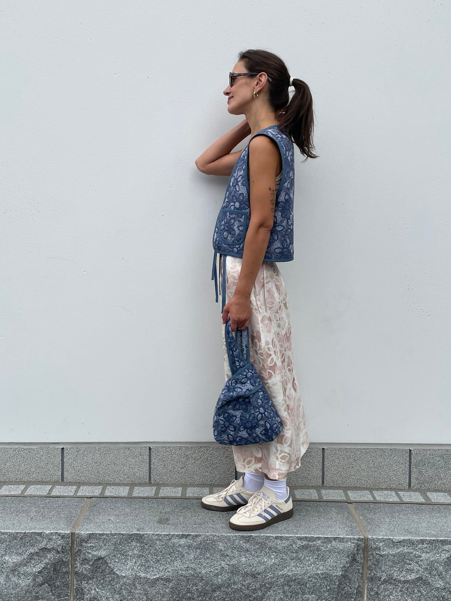 POPPANACHIC Denim bow vest