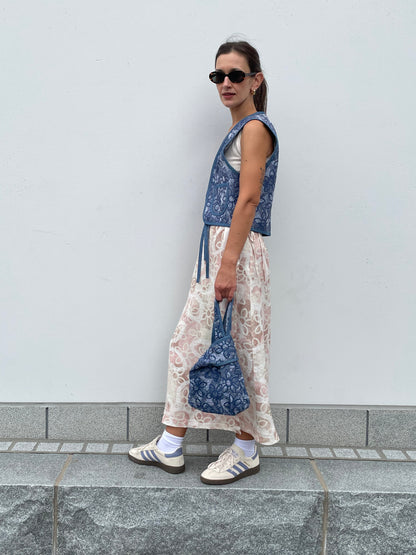 POPPANACHIC Denim bow vest