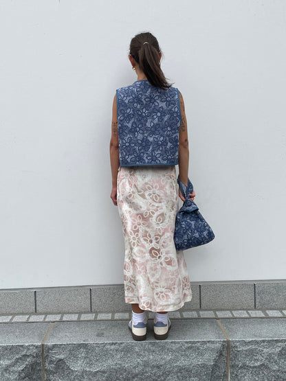 POPPANACHIC Denim bow vest