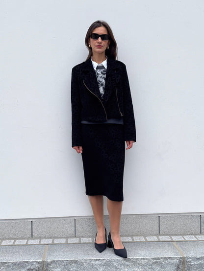 POPPANACHIC Velvet biker jacket