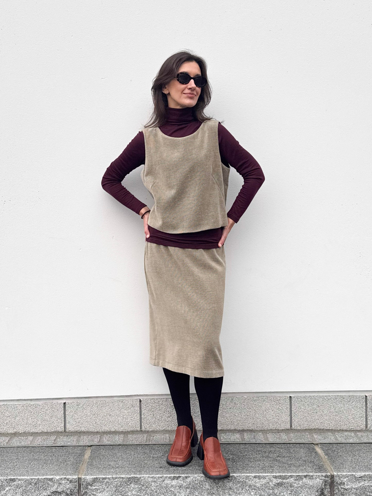 POPPANACHIC Marta B. midi skirt