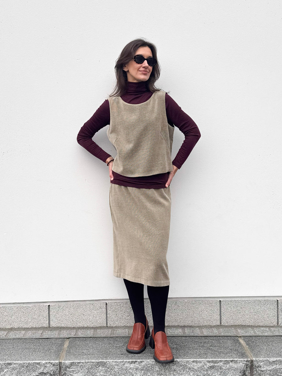 POPPANACHIC Marta B. midi skirt