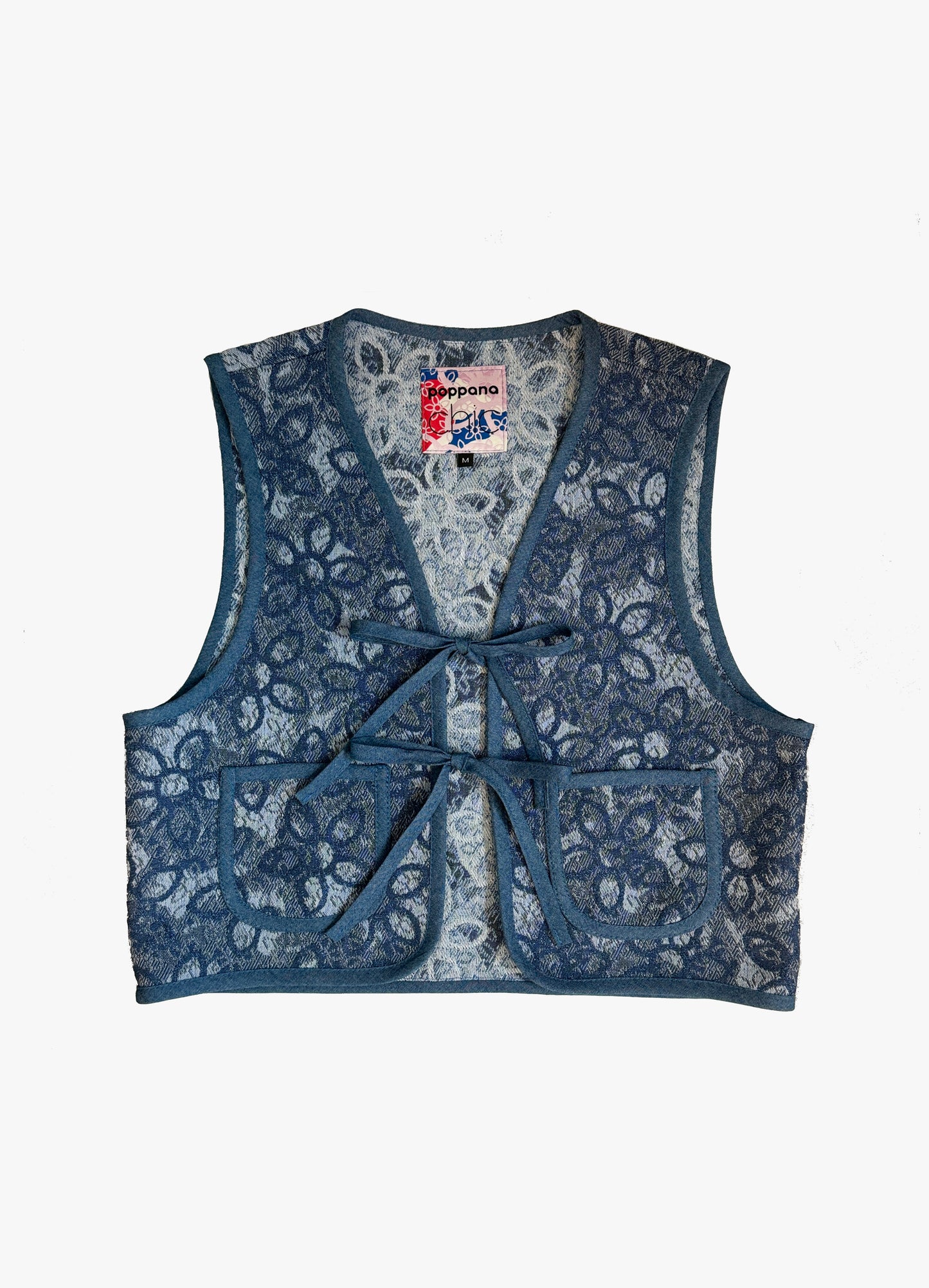 POPPANACHIC Denim bow vest