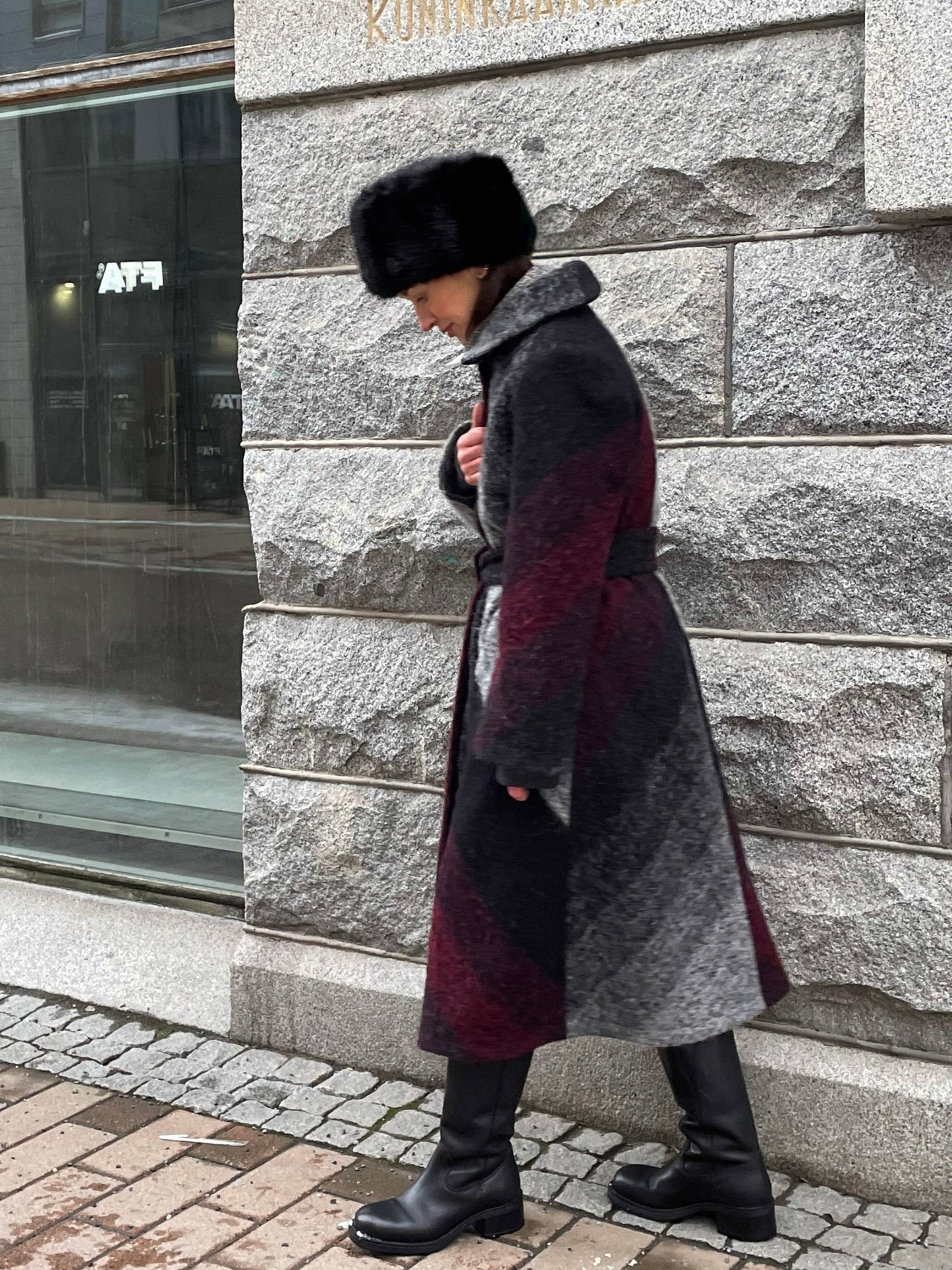 POPPANACHIC Crane wool coat