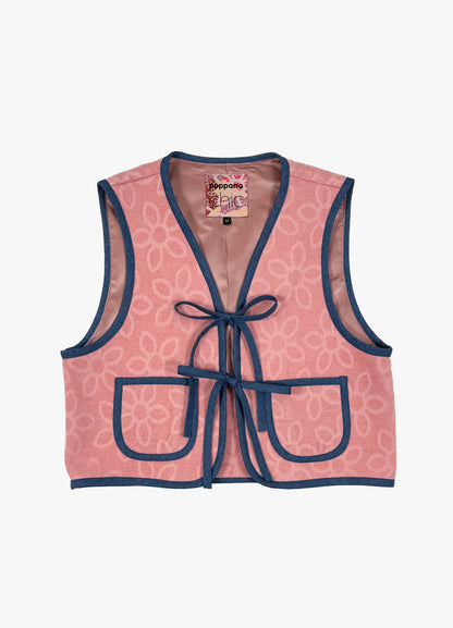 POPPANACHIC Velvet bow vest