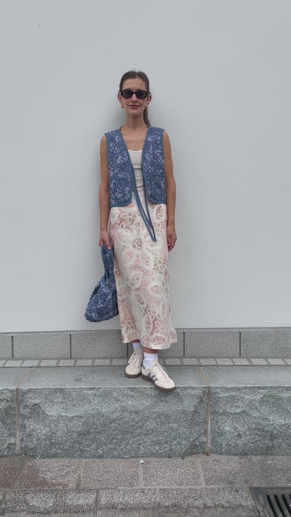 POPPANACHIC Denim bow vest