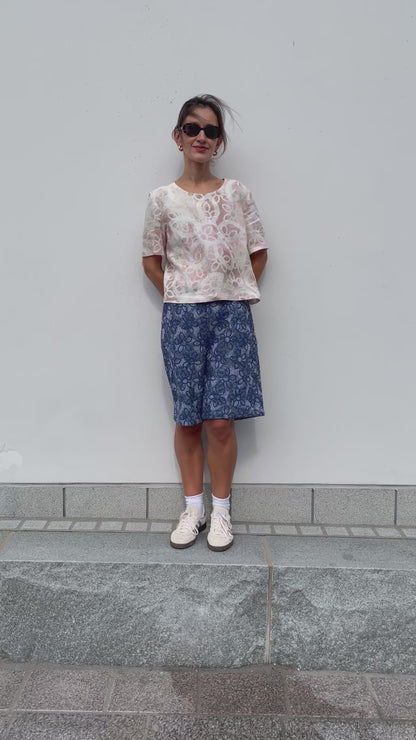 POPPANACHIC Knee-length denim shorts